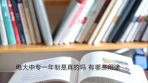 电大中专一年制是真的吗 有哪些用途