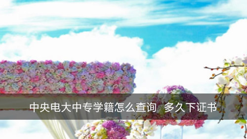 中央电大中专学籍怎么查询 多久下证书