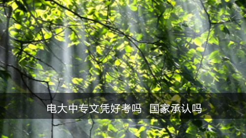 电大中专文凭好考吗 国家承认吗