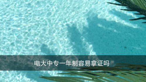 电大中专一年制容易拿证吗