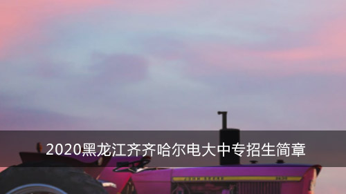 2020黑龙江齐齐哈尔电大中专招生简章