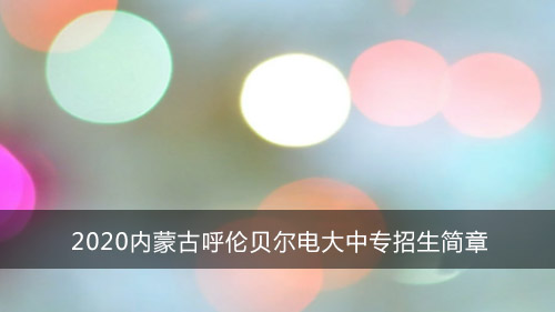2020内蒙古呼伦贝尔电大中专招生简章