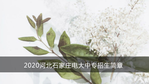 2020河北石家庄电大中专招生简章