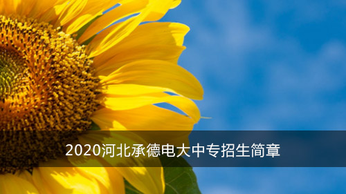 2020河北承德电大中专招生简章