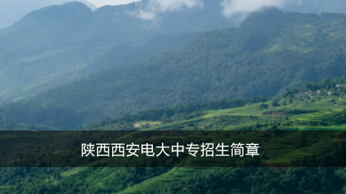 陕西西安电大中专招生简章
