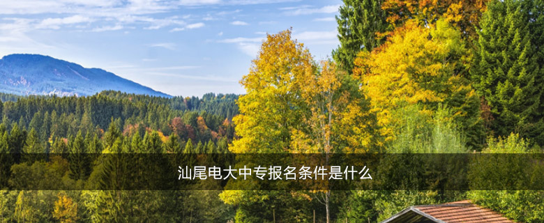 汕尾电大中专报名条件是什么