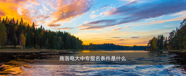 商洛电大中专报名条件是什么