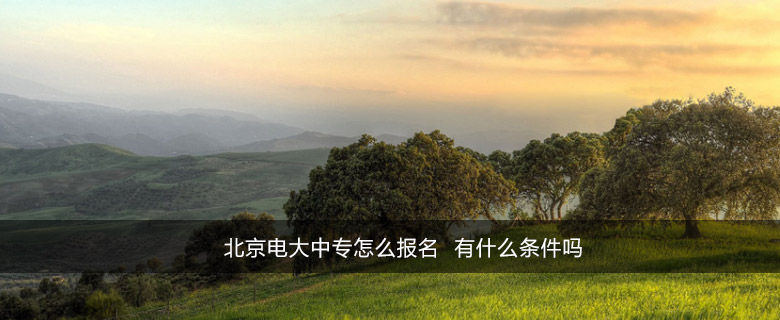 北京电大中专怎么报名 有什么条件吗