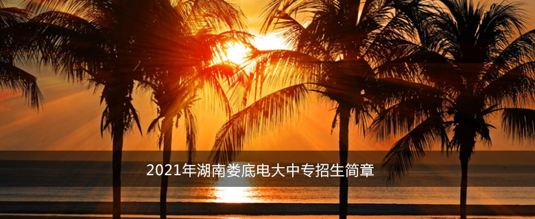 2021年湖南娄底电大中专招生简章